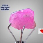 4.290 ct Natural African Ruby Crystal (9.52 × 7.82 × 6.61 mm) – Deep Red Corundum in Raw Form