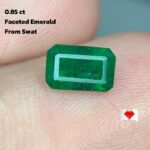 Radiant Sparkle: 0.85 Carat Faceted Emerald from Swat