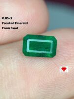 Radiant Sparkle: 0.85 Carat Faceted Emerald from Swat