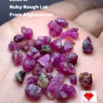Afghan Ruby Rough Lot – Natural Red Gemstone Crystals