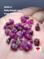 Afghan Ruby Rough Lot – Natural Red Gemstone Crystals
