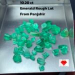 10.20ct Panjshir Emerald Rough Lot – Rare Green Gems (5.88 x 4.08 x 3.10mm)