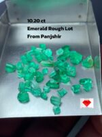 10.20ct Panjshir Emerald Rough Lot – Rare Green Gems (5.88 x 4.08 x 3.10mm)