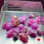 55.10ct Ruby Rough Lot from Afghanistan – Large Natural Gem Rough