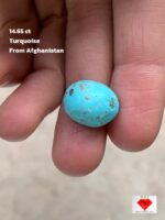 Discovering Afghan Turquoise: A Stunning 14.65 ct Cabochon