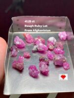 46.05ct Afghan Ruby Rough Lot: Untouched Crimson Brilliance - Image 10