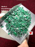 188.40ct Swat Emerald Rough Lot – Natural Green Gems from Pakistan