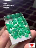 Swat Emerald Rough Lot – 51.59 Carats of Natural Formation