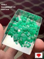 43.45 Carat Swat Valley Emerald Rough Lot – Genuine Raw Gemstone