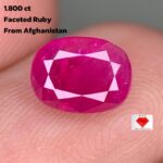 Vibrant Heritage: 1.800ct Natural Faceted Afghan Ruby (Oval Cut)