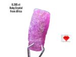 6.365ct Natural Afghan Ruby Crystal – Untreated Elongated Gemstone