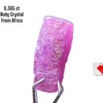 6.365ct Natural Afghan Ruby Crystal – Untreated Elongated Gemstone