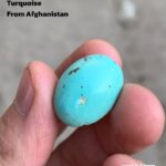 Impressive Afghan Turquoise Cabochon: 23.40 Carats of Natural Brilliance