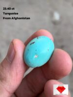 Impressive Afghan Turquoise Cabochon: 23.40 Carats of Natural Brilliance