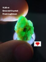 11.20ct Laghman Emerald Crystal – Rare Afghan Gemstone with Bold Dimensions