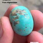 Exquisite Afghan Turquoise Cabochon: 24.32 Carats of Natural Splendor