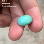 The Allure of Afghan Turquoise: A 6.75 ct Cabochon Gemstone