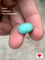 The Allure of Afghan Turquoise: A 6.75 ct Cabochon Gemstone