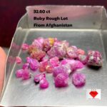 32.60ct Afghan Ruby Rough Lot – Natural Uncut Stones (Avg. Size: 9.30×7.33×6.95 mm)