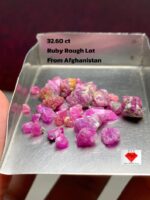 32.60ct Afghan Ruby Rough Lot – Natural Uncut Stones (Avg. Size: 9.30×7.33×6.95 mm)