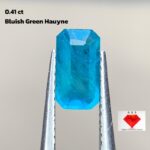0.41ct Bluish-Green Hauyne Gemstone: Rare Afghan Mineral