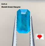 0.41ct Bluish-Green Hauyne Gemstone: Rare Afghan Mineral