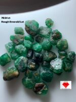 78.54ct Emerald Rough Lot: Raw Green Crystals for Collectors & Creators (9x10x9mm Avg)