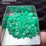 41.95 Carat Swat Valley Emerald Rough Lot – Natural Green Formation