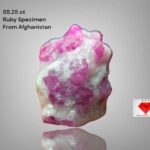 The Heart of the Mountain: 55.25ct Afghan Ruby Specimen in Raw Grandeur