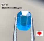 The Radiance of 0.31 ct Bluish Green Hauyne: Emerald Cut Gemstone