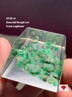 37.60ct Laghman Emerald Rough Lot – Bold Natural Crystal (14.81 x 11.35 x 6.40 mm)