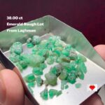 38.00ct Emerald Rough Lot from Laghman, Afghanistan