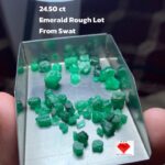 Swat Emerald Treasure: 24.50ct Emerald Rough Lot (5.28 × 7.33 × 6.60 mm)