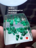 Swat Emerald Treasure: 24.50ct Emerald Rough Lot (5.28 × 7.33 × 6.60 mm)