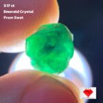 Precision in Green: 3.17 ct Swat Emerald Crystal with Bold Clarity and Structure