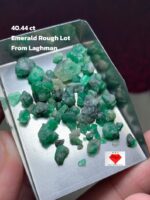 Weight and Color Combined - 40.44 Carat Emerald Rough Lot from Laghman, Afghanistan