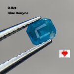 Emerald-Cut Blue Hauyne Gemstone: 0.11 ct, Rare Stone