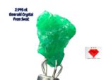 2.945ct Swat Emerald Crystal – Natural Untreated Green Gemstone (11.17 x 8.88 x 5.10mm)