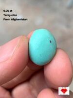 Discover the Timeless Beauty of Afghan Turquoise: 6.05 ct Cabochon Gemstone