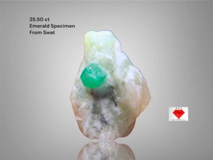 Natural Beauty Preserved: 25.50-Carat Swat Emerald Specimen