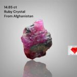 Majestic Fire: Showcasing a 14.85 Carat Afghan Ruby Specimen