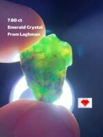 7.80ct Emerald Crystal from Laghman – A Compact Gem with Natural Charm