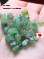 40.30ct Emerald Crystal from Chitral, Pakistan – Natural Green Beauty (6x10x6mm)