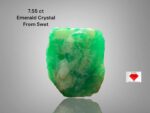 7.55ct Natural Swat Emerald Crystal – Untreated Green Beryl from Pakistan