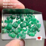 36.45 ct Rough Emerald Crystal Lot – Swat Valley, Pakistan