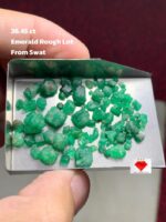 36.45 ct Rough Emerald Crystal Lot – Swat Valley, Pakistan