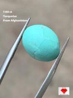 7.00 Ct Afghan Turquoise Cabochon – Vibrant Blue Beauty