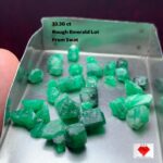33.30ct Swat Emerald Rough Lot: Natural Green Treasures from the Mountains of Pakistan