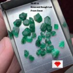 Exceptional Volume and Quality: 19.95 Carat Emerald Rough Lot from Swat Valley