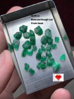Exceptional Volume and Quality: 19.95 Carat Emerald Rough Lot from Swat Valley